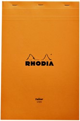 Schrijfblok Rhodia A4 lijn 80 vel 80gr geel