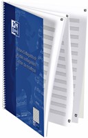 Collegeblok Oxford A4+ muziek 4-gaats 100 pagina's 80gr blauw-3