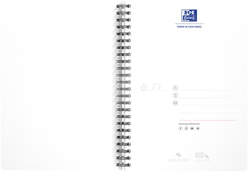 Spiraalblok Oxford Essentials A5 lijn 180 pagina's 80gr assorti-9
