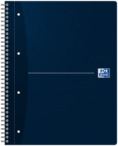 Collegeblok Oxford Office Essentials A4+ lijn 4-gaats 180 pagina's 80gr assorti-8