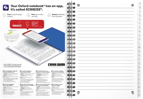 Indexboek Oxford Urban Mix A5 90vel alfabet lijn-4