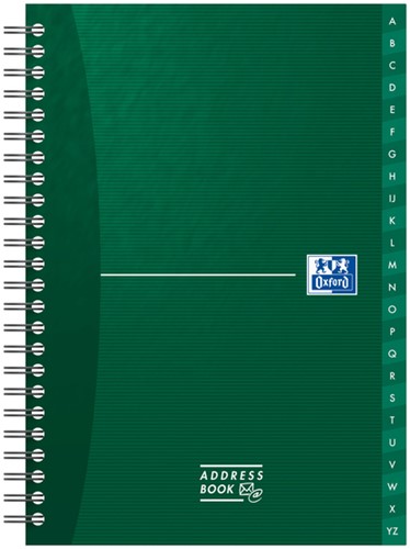 Adresboek Oxford Office Essentials A5 72vel dubbelspiraal assorti-3