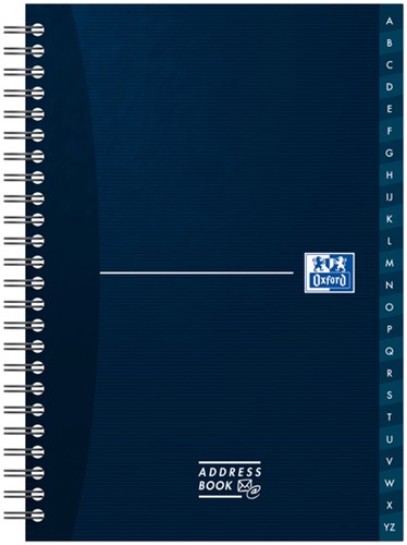 Adresboek Oxford Office Essentials A5 72vel dubbelspiraal assorti-2