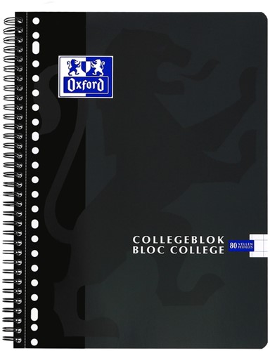 Collegeblok Oxford School A4 ruit 10x10mm 23-gaats 160 pagina's 80gr assorti-1