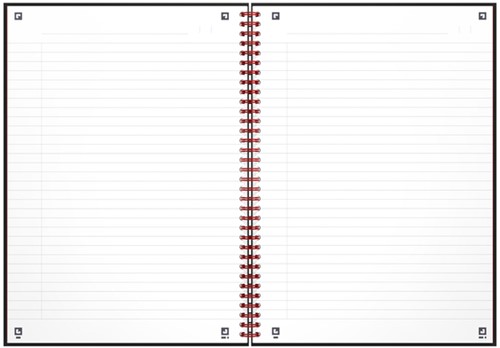 Spiraalblok Oxford Black n' Red A4 lijn 140 pagina's 80gr-3