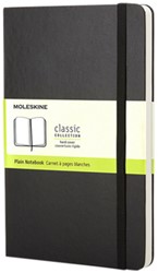 Notitieboek Moleskine pocket 90x140mm blanco hard cover zwart