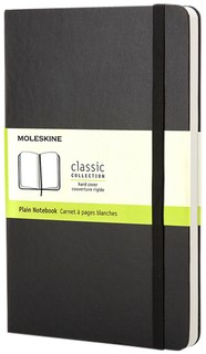 Notitieboek Moleskine pocket 90x140mm blanco hard cover zwart