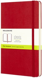 Notitieboek Moleskine large 130x210mm blanco hard cover rood