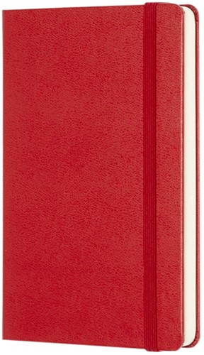 Notitieboek Moleskine pocket 90x140mm blanco hard cover rood-3