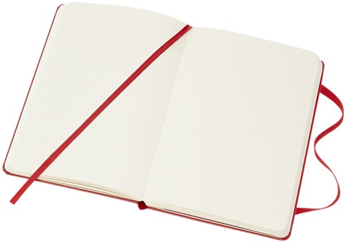 Notitieboek Moleskine pocket 90x140mm blanco hard cover rood-1