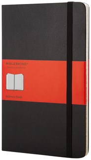 Adresboek Moleskine large 130x210mm hard cover lijn zwart