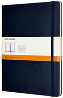 Notitieboek Moleskine XL 190x250mm lijn hard cover sapphire blue