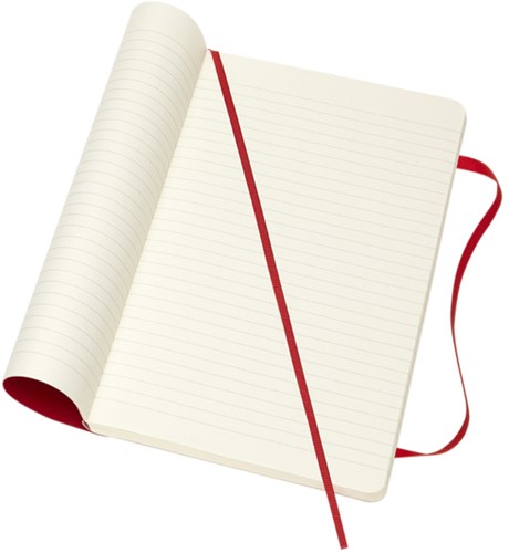 Notitieboek Moleskine large 130x210mm lijn soft cover scarlet red-1