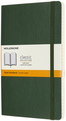 Notitieboek Moleskine large 130x210mm lijn soft cover myrtle green