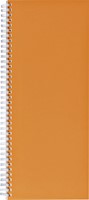 Notitieboek 135x330mm lijn 160blz 70gr spiraal oranje