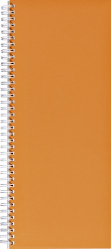 Notitieboek 135x330mm lijn 160blz 70gr spiraal oranje