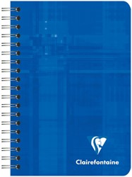 Notitieboek Clairefontaine 95x140mm spiraal lijn assorti