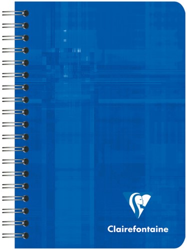 Notitieboek Clairefontaine 95x140mm spiraal lijn assorti