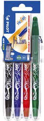 Rollerpen PILOT friXion medium basis assorti Set2Go à 4 stuks