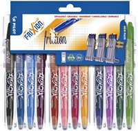 Rollerpen PILOT friXion medium assorti Set2Go à 12 stuks