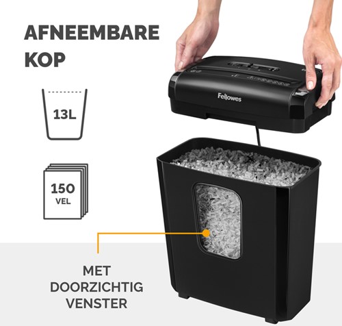 Papiervernietiger Fellowes Powershred 6M snippers 4x12mm-1