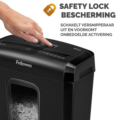 Papiervernietiger Fellowes Powershred 6M snippers 4x12mm-3