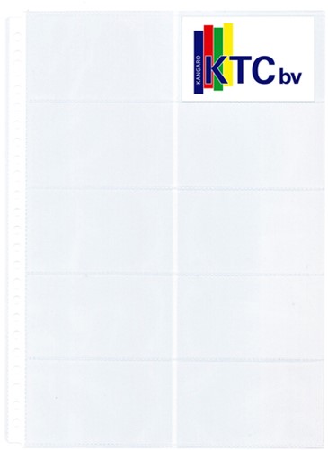 Showtas Kangaro A4 23-gaats PP 0.12mm voor 10 visitekaartjes 10 stuks-3