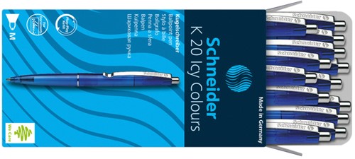 Balpen Schneider K20 Icy Colours medium blauw-2