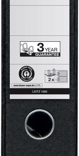 Ordner Leitz 1092 giro-bank met dubbele mechaniek 75mm karton A4 zwart-2