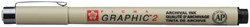 Fineliner Sakura Pigma Graphic 2 2.0mm zwart