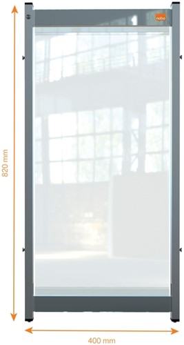 Bureauscherm Nobo modulair doorzichtig PVC 40x82cm-4