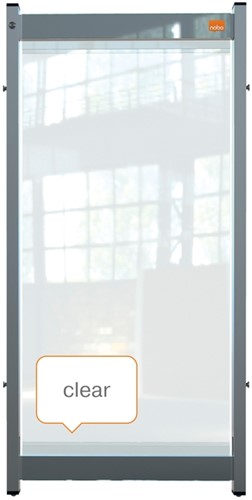 Bureauscherm Nobo modulair doorzichtig PVC 40x82cm-1