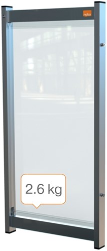 Bureauscherm Nobo modulair doorzichtig PVC 40x82cm-7
