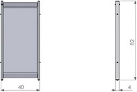 Bureauscherm Nobo modulair doorzichtig PVC 400x820mm-2