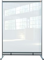 Vloerscheidingspaneel Nobo vrijstaand doorzichtig PVC 148x206cm
