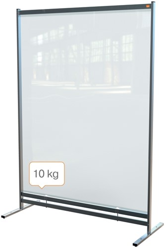 Vloerscheidingspaneel Nobo vrijstaand doorzichtig PVC 148x206cm-7