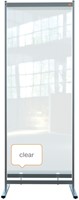 Vloerscheidingspaneel Nobo vrijstaand doorzichtig PVC 78x206cm-5