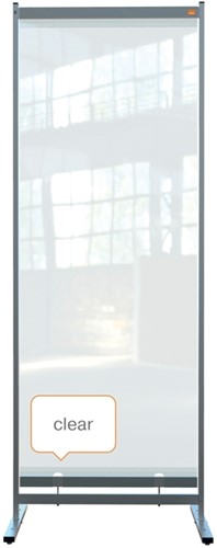 Vloerscheidingspaneel Nobo vrijstaand doorzichtig PVC 78x206cm-5