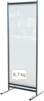 Vloerscheidingspaneel Nobo vrijstaand doorzichtig PVC 78x206cm-7