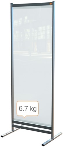 Vloerscheidingspaneel Nobo vrijstaand doorzichtig PVC 78x206cm-7
