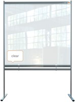 Scheidingswand Nobo vrijstaand doorzichtig PVC 148x206cm-4