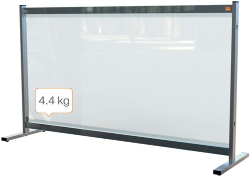 Bureauscherm Nobo doorzichtig PVC 86x147cm-8