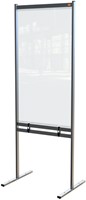 Scheidingswand Nobo vrijstaand doorzichtig PVC 78x206cm-2