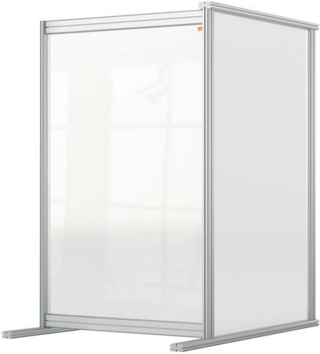 Bureauscherm uitbreidingspaneel Nobo modulair transparant acryl 60x100cm-6