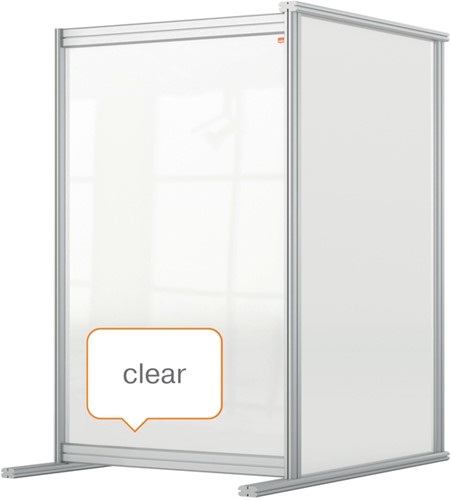 Bureauscherm uitbreidingspaneel Nobo modulair transparant acryl 60x100cm-3