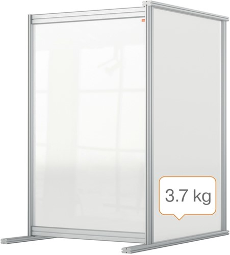 Bureauscherm uitbreidingspaneel Nobo modulair transparant acryl 60x100cm-5