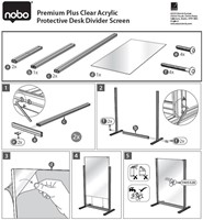 Scheidingswand uitbreidingspaneel Nobo Modulair transparant acryl 80x180cm-3