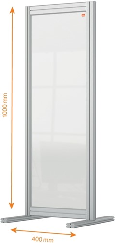 Bureauscherm Nobo Modulair transparant acryl 40x100cm-3