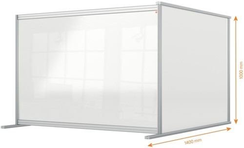 Bureauscherm uitbreidingspaneel Nobo modulair transparant acryl 100x140cm-2