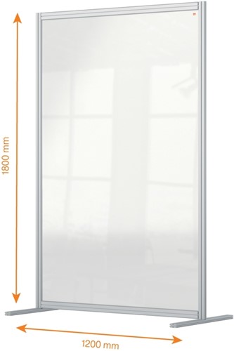 Scheidingswand Nobo Modulaire transparant acryl 120x180cm-1